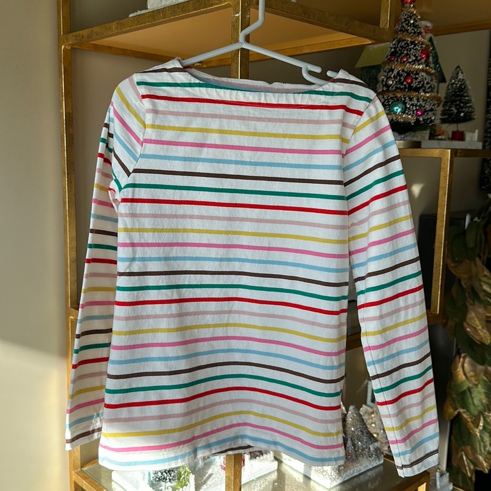Mini Boden Rainbow Striped Top 7-8 yrs. Excellent condition